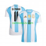 Camisolas de futebol Argentina Di Maria 11 Copa America Equipamento Principal 2024 Manga Curta